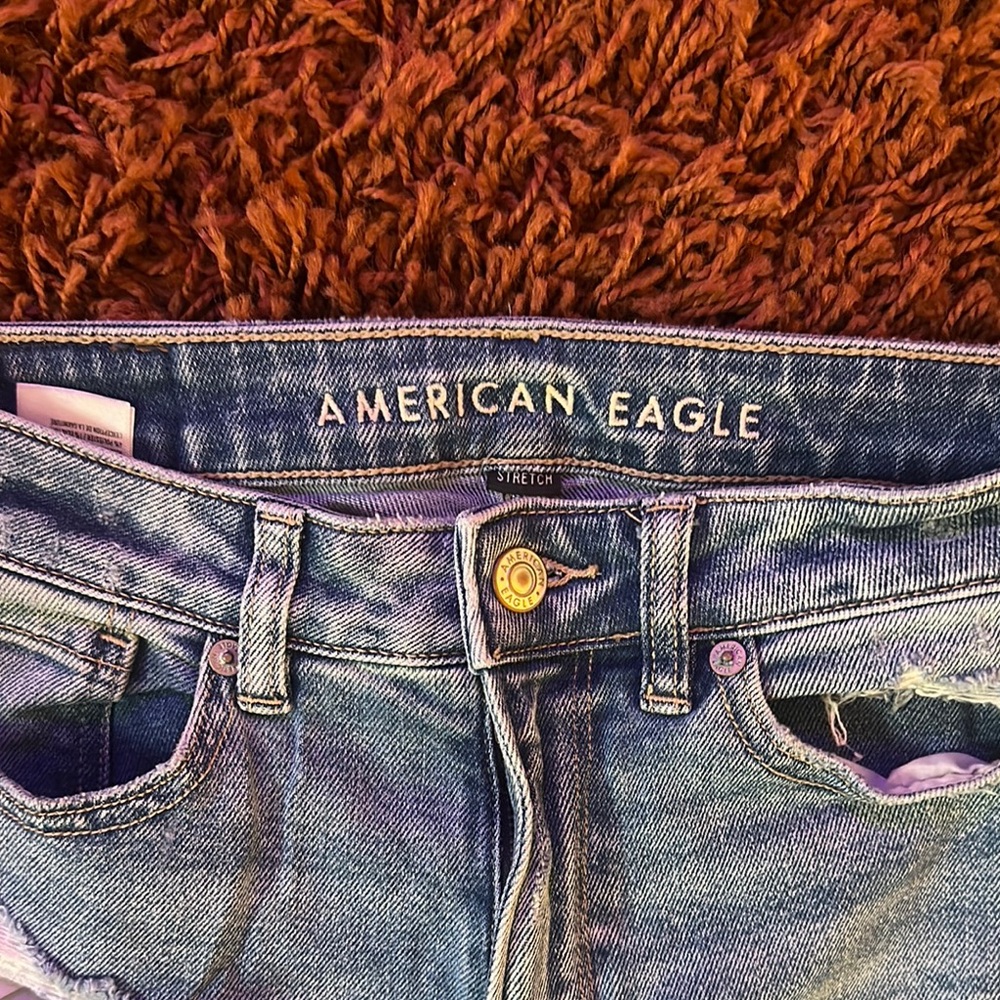 American Eagle Outfitters High Rise Distressed Denim Jeans